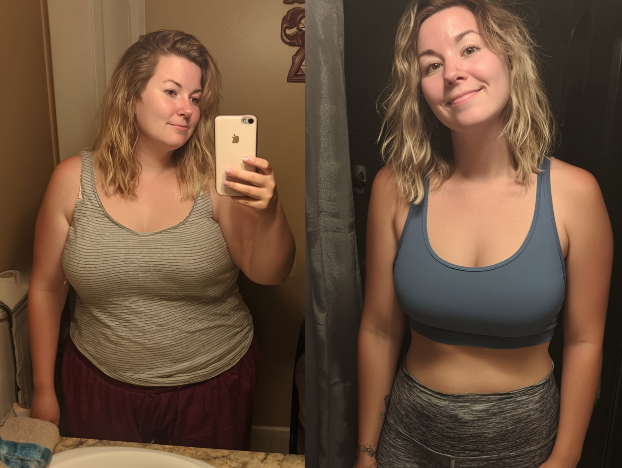 Happy woman who lost weight
